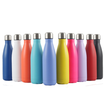 500ml double wall vacuum metal bpa free sport insulated cola thermos flask stainless steel water bottle with custom logo